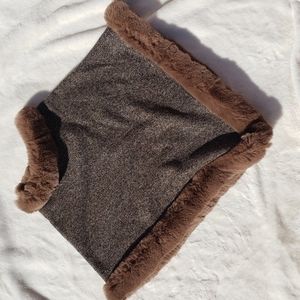 Faux Fur Poncho
